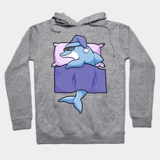 Dolphin at Sleeping with Duvet and Pillow Hoodie